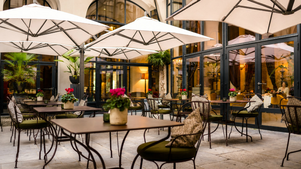 Inner courtyard at The Dominican Brussels